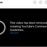 YouTube video removed
